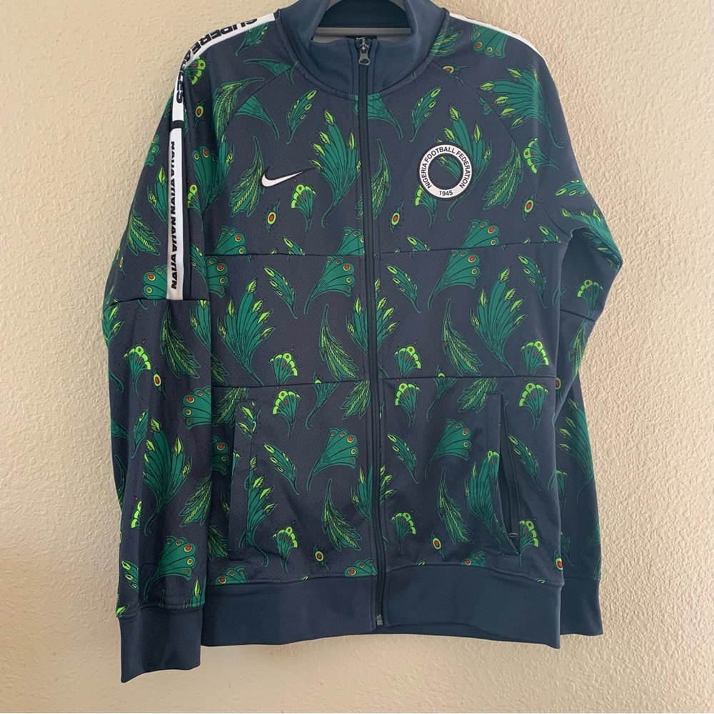 NIKE NIGERIA TRACK JACKET SUPER EAGLES 1945 FOOTBALL SOCCER FEDERATION